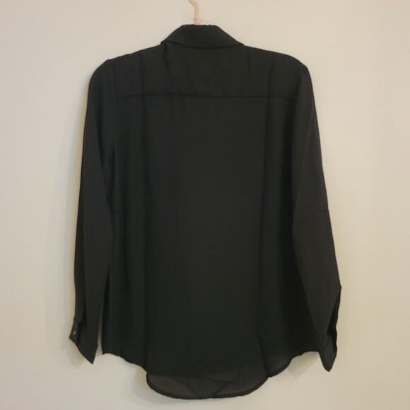 NWT Revolve Krisa Women's Black Long Sleeve Zip Up Top XS - Picture 3 of 3